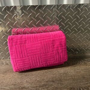 Vibrant Pink Textured Crossbody Bag